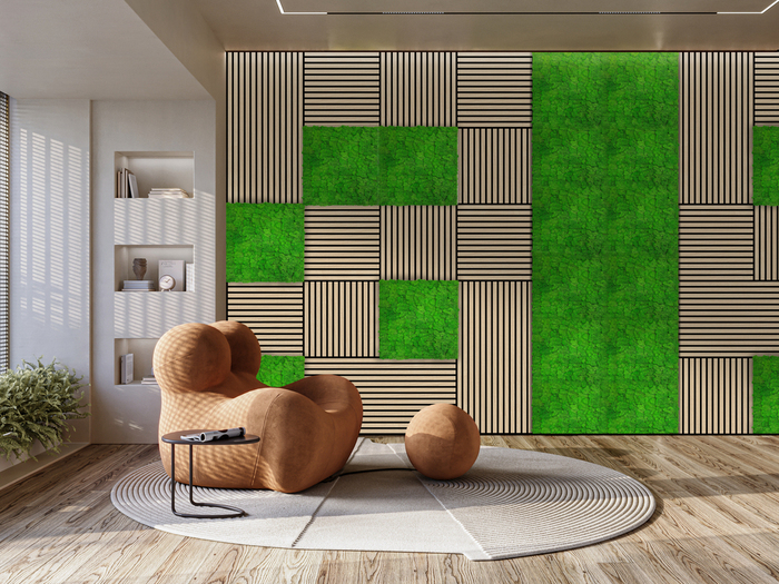 Jangal Modular Wall mospanel 52 x 52 cm - Rich Green